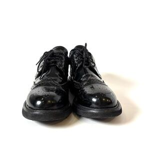 Prada Black Patent Brogues – Chunky Platform Oxford Shoes, Italian Desig size 37